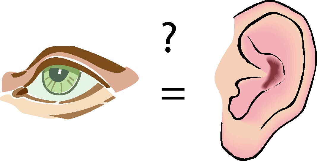 is hearing and seeing the same?